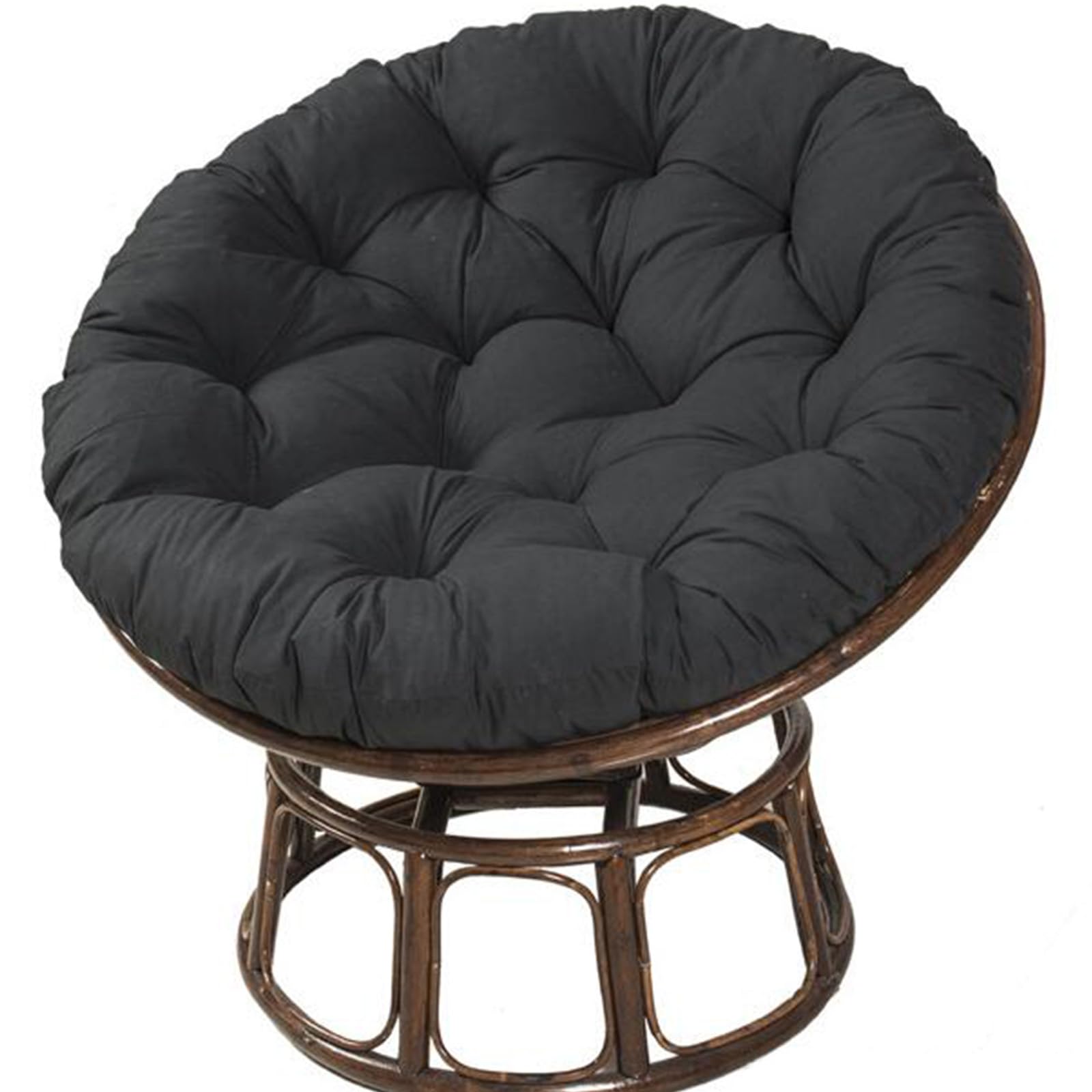 UGZXCVBN Egg Chair Cushion, Hanging Egg Chair Cushion Washable Thicken Patio Garden Basket 40cm Black