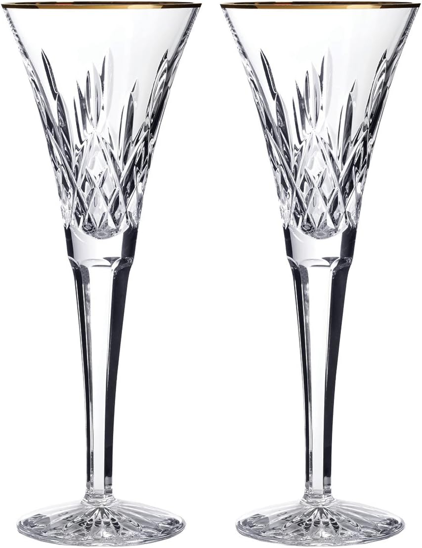 Lоwеѕt Prісе Waterford Lismore Gold Toasting Flute, Pair