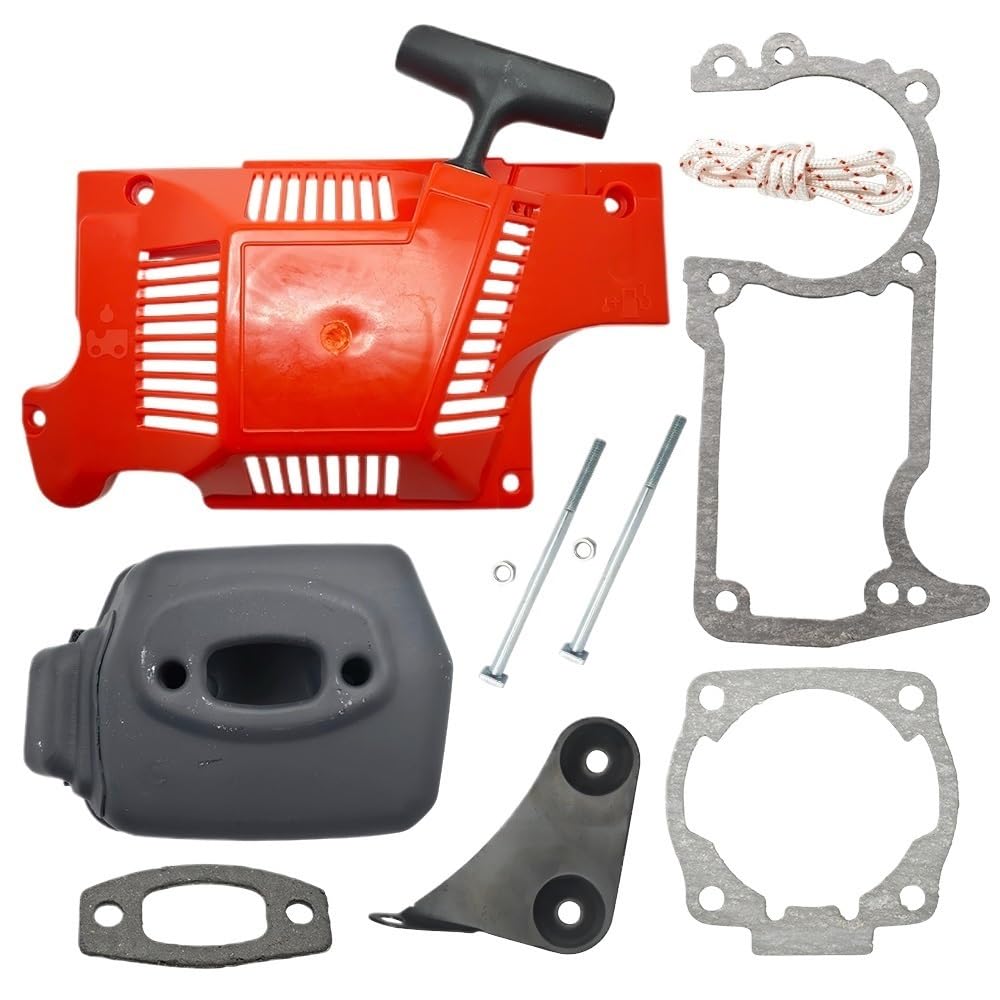 Kit de 11 Juntas for Pernos Escape y silenciador Arranque for Motosierra 51 55 Rancher 503608803, 503151801 W Rope