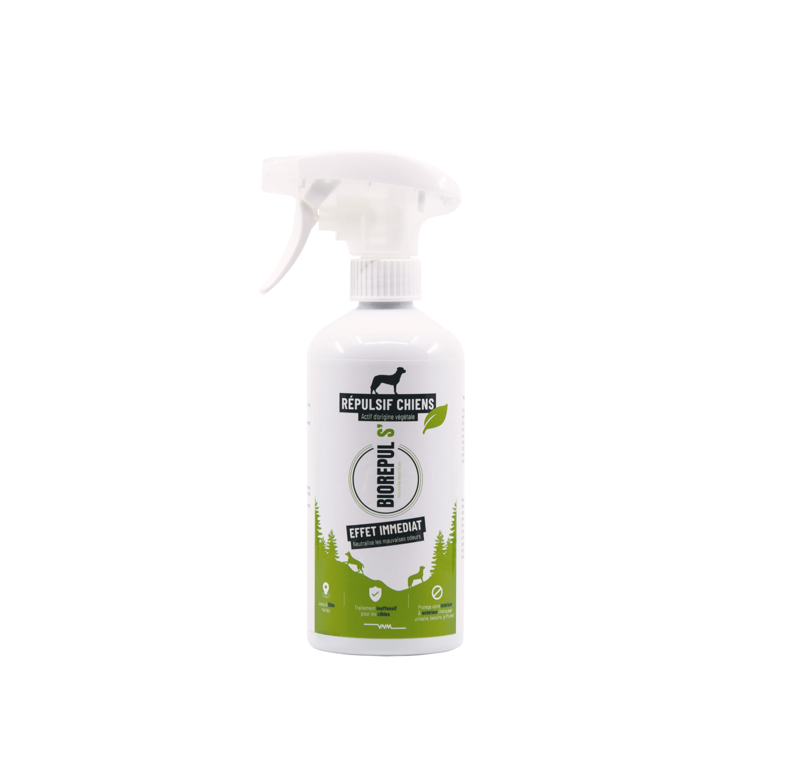 BIOREPUL S' - Spray Répulsif pour Chien - Anti marquage urinaire - Parfum citronné d'eucalyptus - 450ml