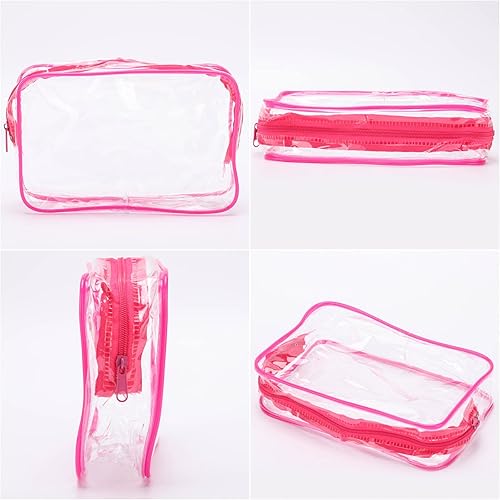 Miniatura 5 de Tbestmax 10 Piezas Bolsas de Cosméticos Transparentes Bolsas de Maquillaje Portátiles Impermeables Bolsas de Artículos de Tocador de Viaje