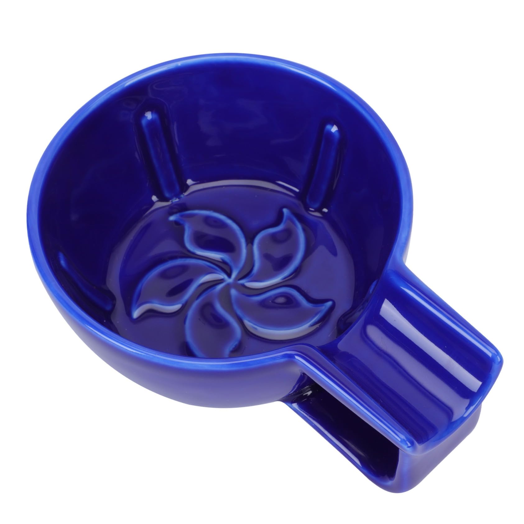 Veemoon Ciotola da Barba per Schiuma da Barba e Rasatura Grande Capacità in Ceramica Blu Design Semplice per Uomo per Uso Personale a Casa