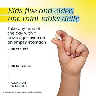 MegaFood Kids Vitamin B Complex – with Vitamin B12 & B6, Folate, Biotin, Zinc, Lemon Balm, L Theanine & More, Supports Cellular Energy Metabolism, Vegetarian, Gluten Free – 30 Mini Tablets