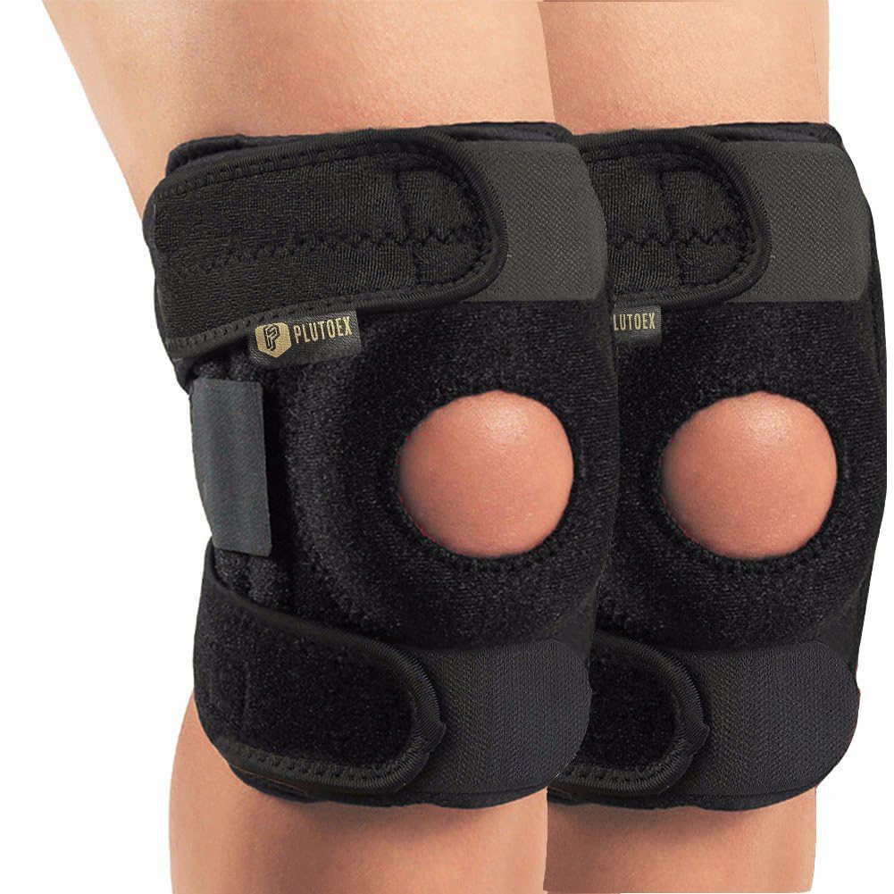 Plutoex Knee Cap Support Brace, Open Patella Stablizer with Adjustable Strapping & Extra Thick Breathable Sleeve (2 Pcs) (B0CDPNVQ4X) Amazon Price History, Amazon Price Tracker
