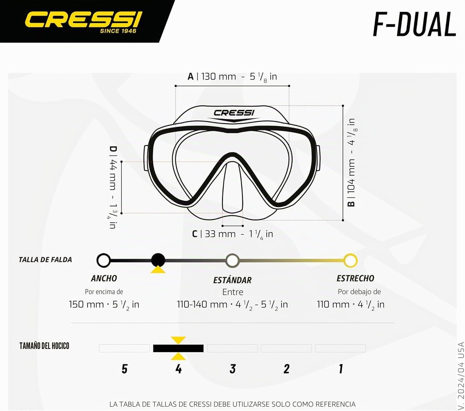 CRESSI F-Dual + Supernova Dry Combo - Tauchmaske und Trockenschnorchel Set Zum Schnorcheln und Gerätetauchen, Einheitsgröße, Unisex
