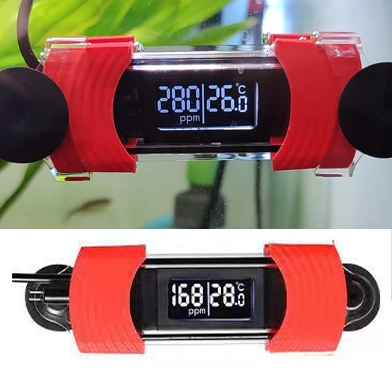 Termometro per Acquario Display Digitale HD Alimentato Tramite USB Tipo di Calibrazione Impermeabile Termometro per Acquario per Acqua di Mare (con il test della