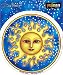 Officially Licensed Original Artwork Inc., Dan Morris, Starry Sun - 4.5" - Sticker Decal Etichetta