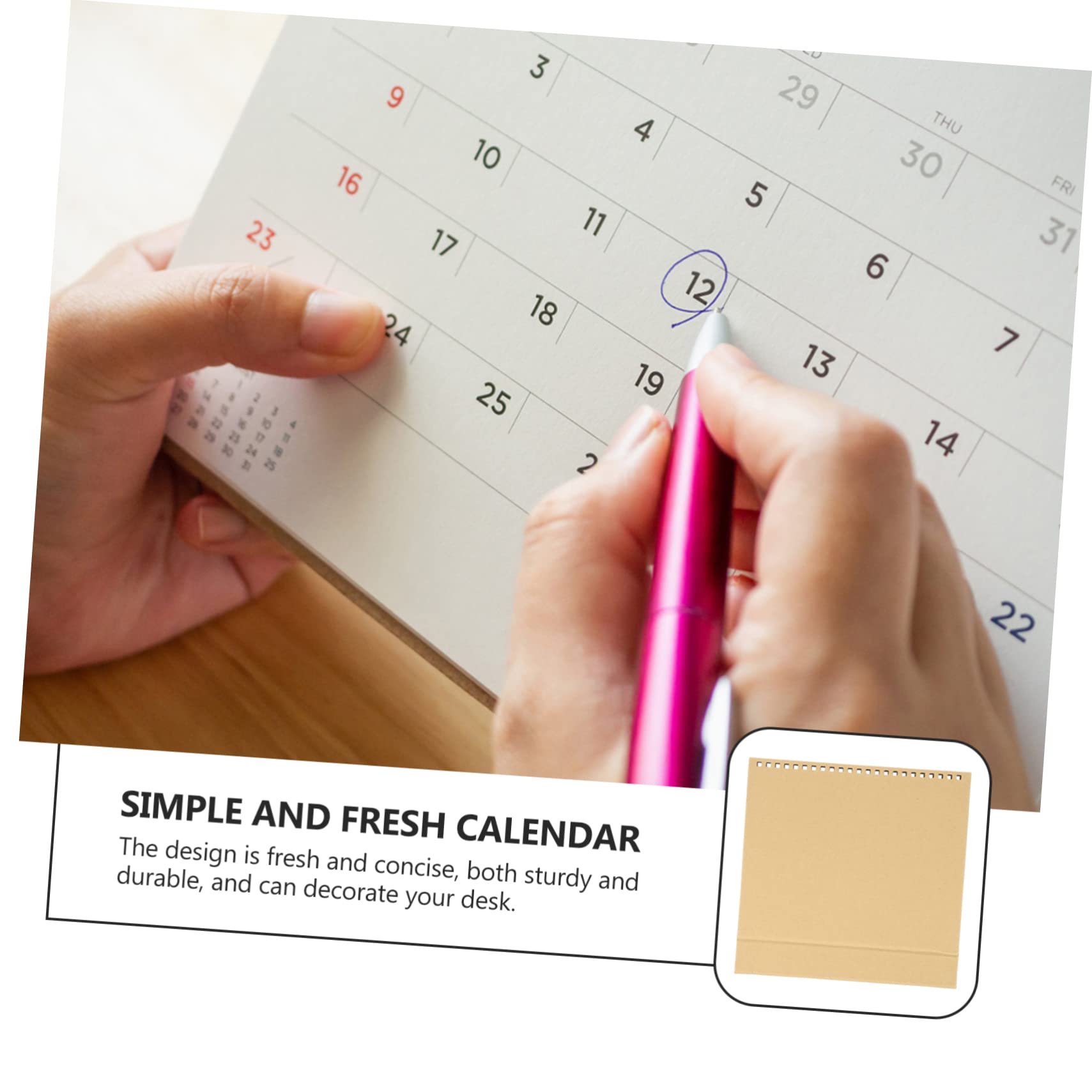 Operitacx 12pezzi Calendario da Scrivania Fai da Te Base Stabile per Calendario da Scrivania Base Colorata per Vuota da Carta Iridescente