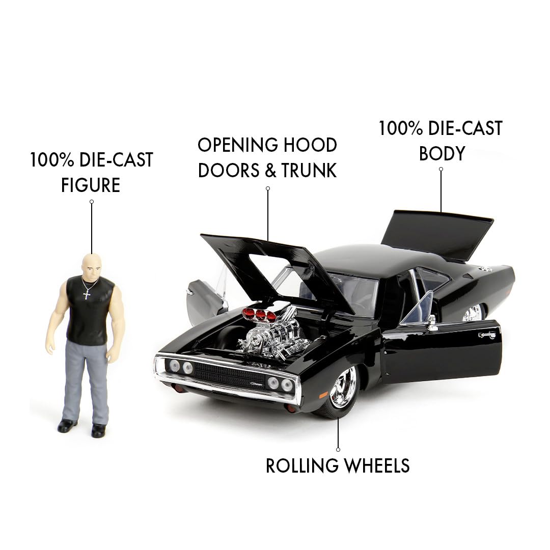 Jada Toys Fast & Furious Car Dodge Charger 1970, Ölçek 1:24, 19 cm