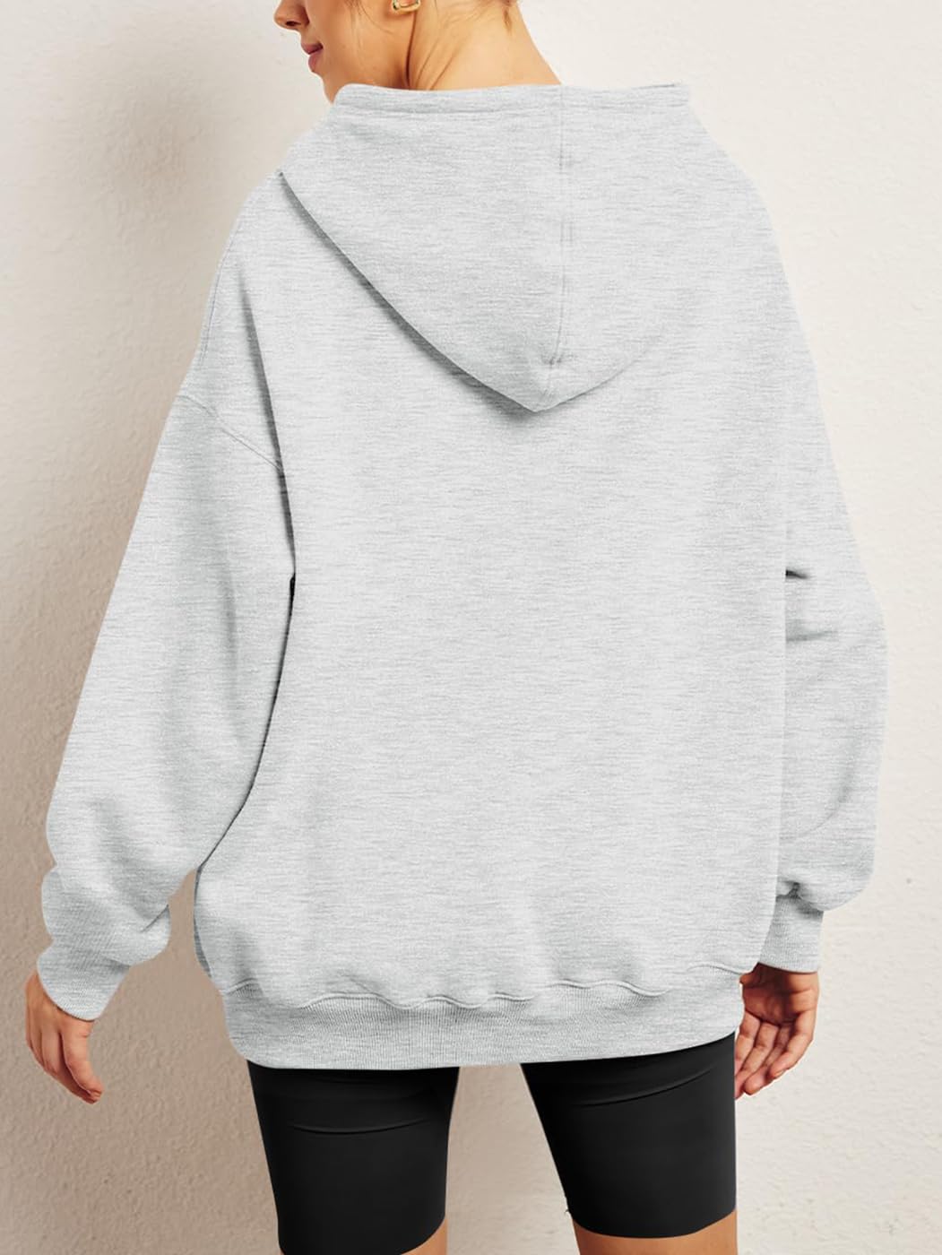 ABYOVRT Sudadera para Mujeres Oversize con Capucha Holgada con de Forro Polar básico Liso Talla Grande Hoodie Suave y Confortable Suelto Manga Larga Suéter Cálido Pullover Otoño Invierno,S-XXL