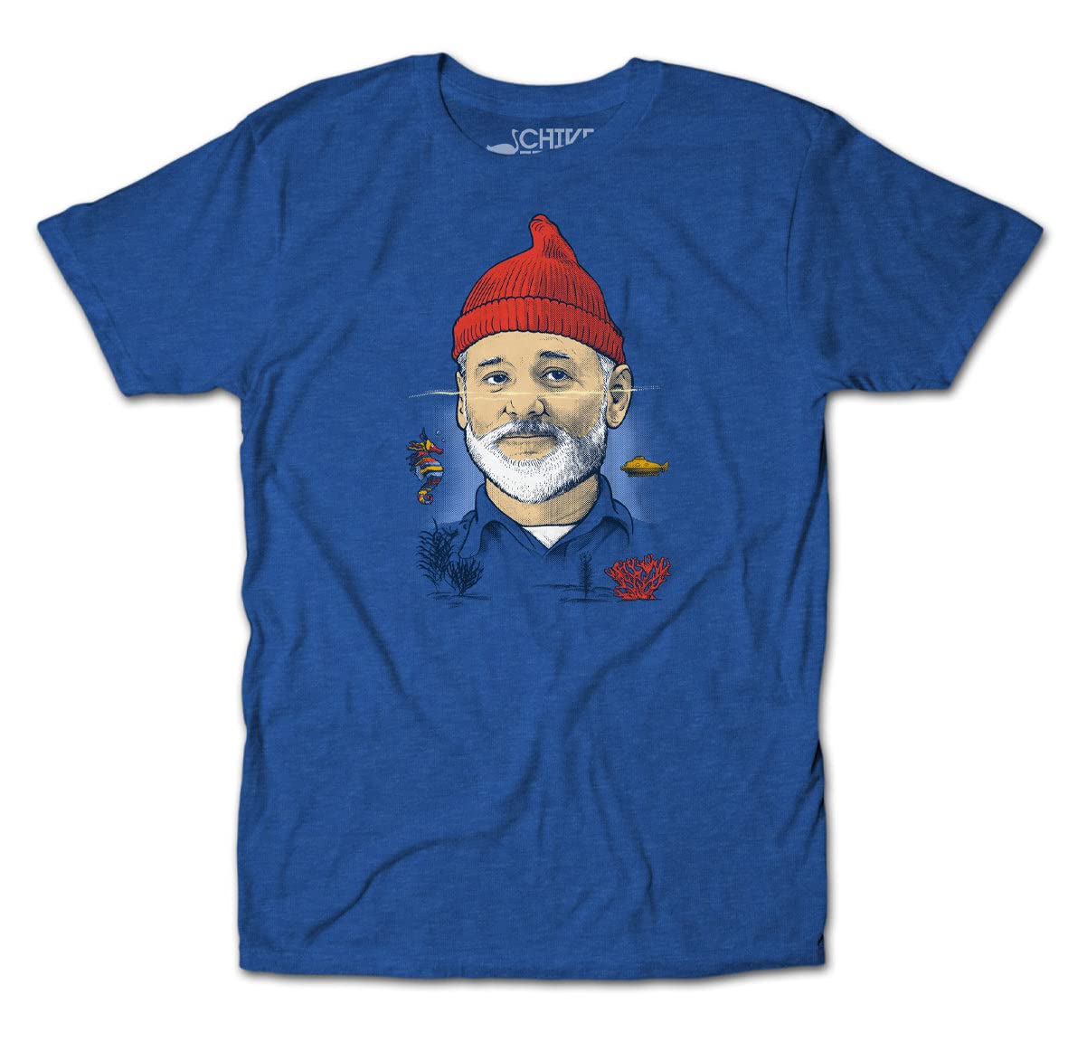 Steve Zissou Bolt Graphic Tee – Bill Murray Life Aquatic Fan Shirt
