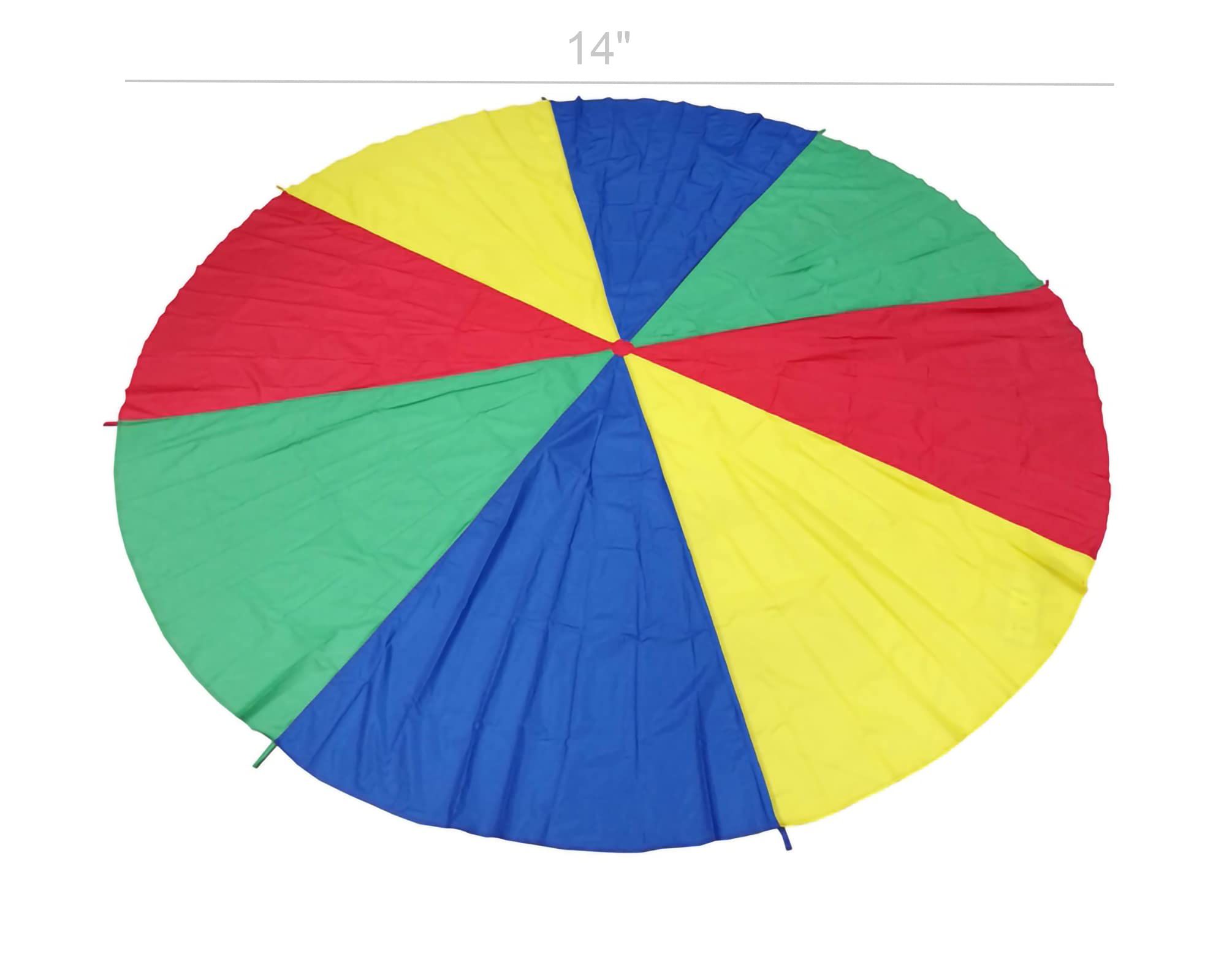 FixtureDisplays(r) 12 Foot Play Parachute for Kids 8 Handles with Storage Bag Play Parachute for Kids Tent Picnic Mat Blanket 16877-NPF - Image 3