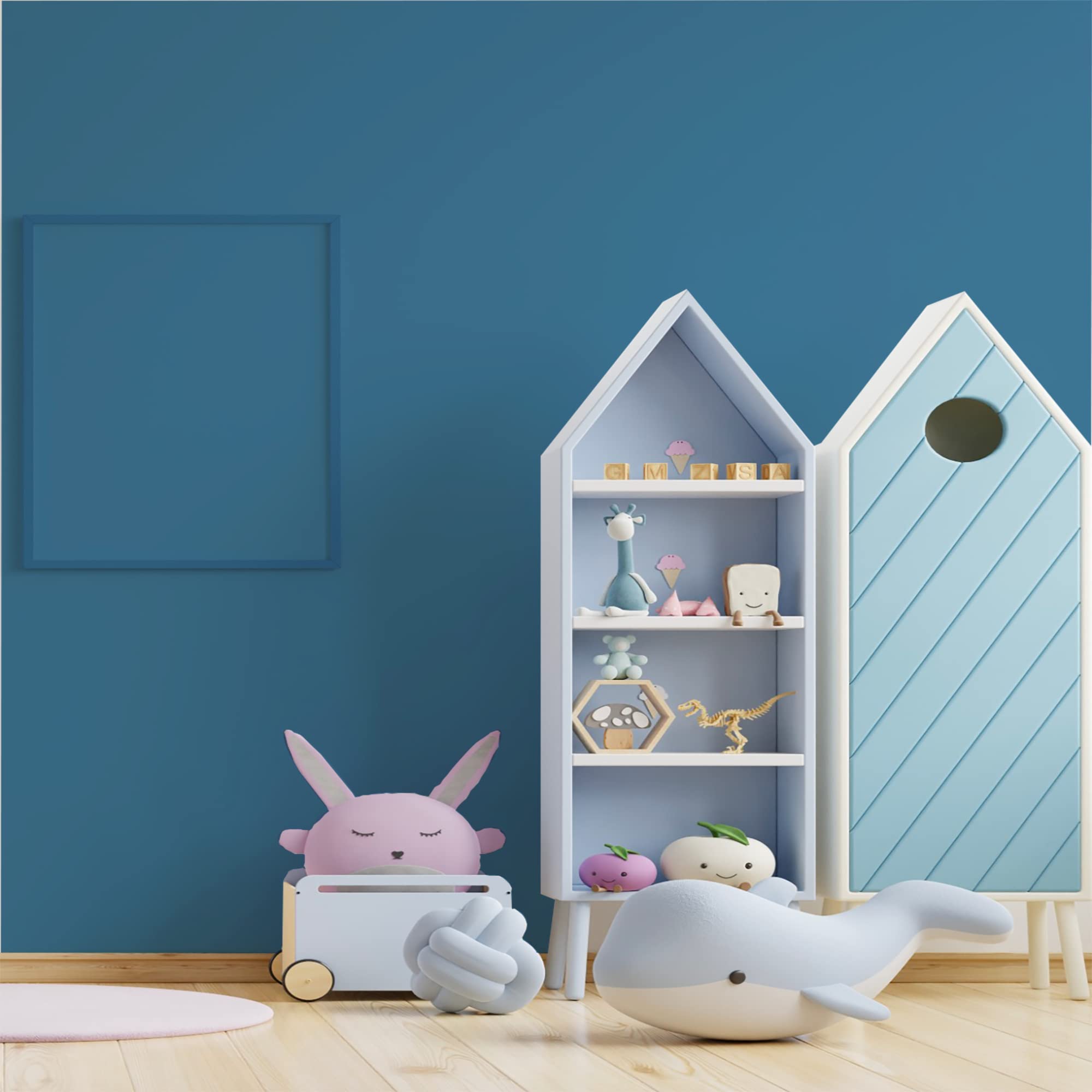 BOX DECO COLORES Pintura mural acrílica con aspecto mate Aqua Deco - 750 ml, azul océano