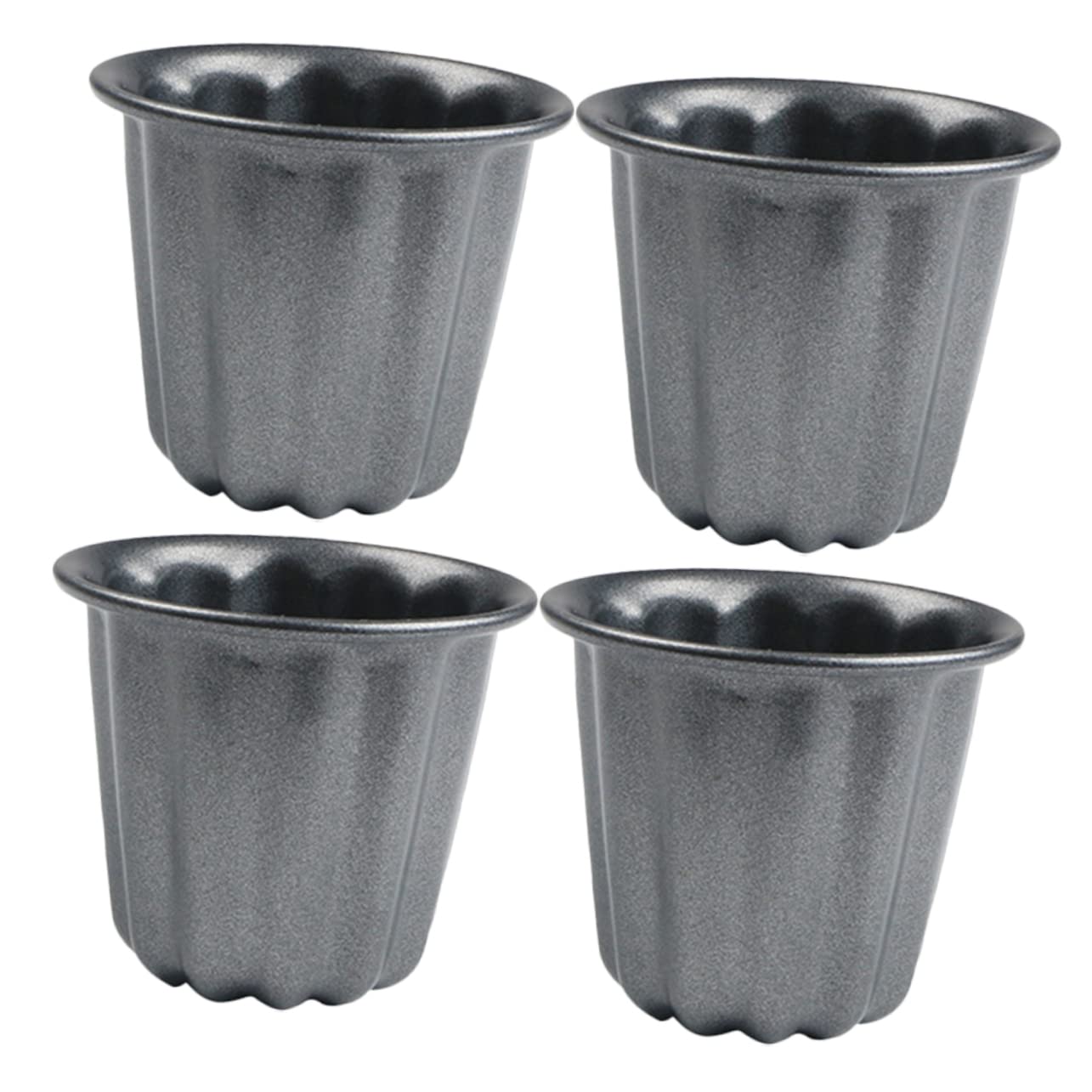 TOPBATHY Lot de 2 Moules à Muffins Antiadhésifs en Métal pour Un Démoulage Facile (4 Pièces)