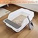 Open Cat Litter Box with High Side,Anti-Splashing Cats Litter Pan,Kitten Litter Box with Litter Sifter and Litter Mat,Semi-Enclosed Removable Kittens Litter for Boxes Easy to Clean15×9×6 inches