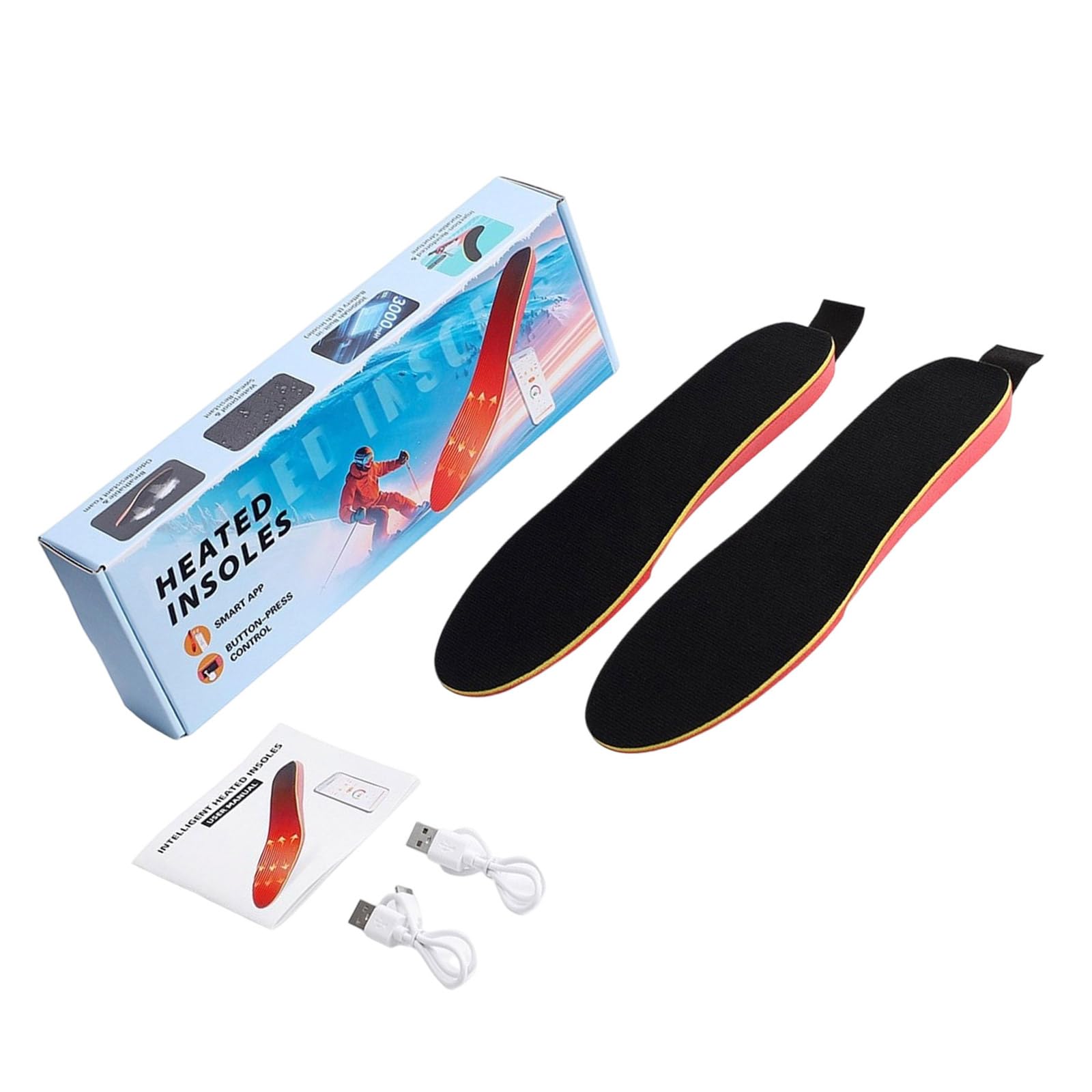 Plantillas Calentadas Eléctricas Unisex Almohadilla Térmica Lavable Y Cortable Para Zapatos Calentador De Pies De Invierno Mujeres Hombre Plantillas Calentadas Deportes Aire Libre
