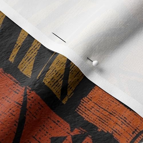 Miniatura 7 de Spoonflower Tela  Negro polinesio hawaiano hawaiano Tiki Tropical Retro Impreso en tela Minky por The Yard  Cobijas de bebé Coser Edredón de felpa