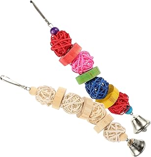 GARVALON 2 Pçs Brinquedo Para Mastigar Para Pássaros Brinquedos Para Pássaros Grandes Gaiola Para Pássaros Pequenos Brinquedos Para Pássaros Blocos Para Mastigar Pássaros Brinquedos Para