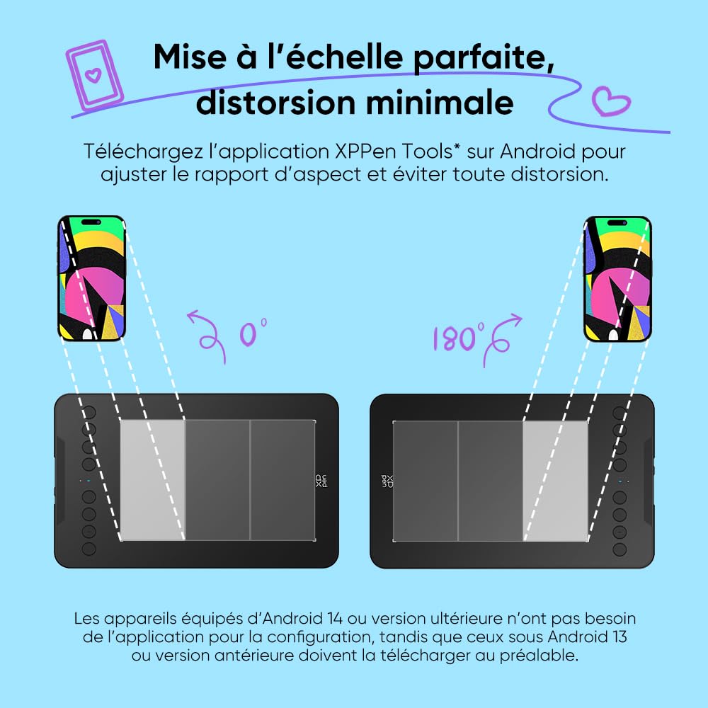 XPPen Deco Mini7W v2 Tablette Graphique Bluetooth 5.0 7 Pouces 16K Niveaux de Pression