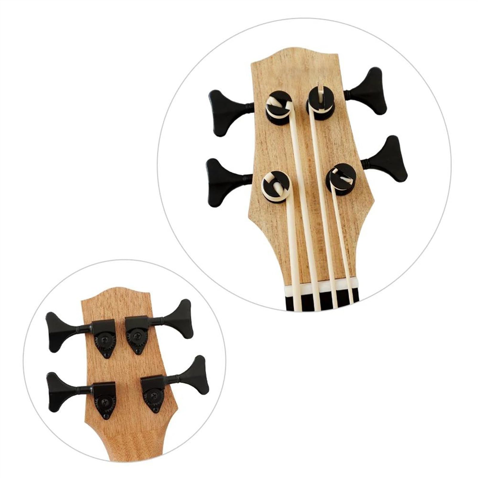 Ukelele Bajo Eléctrico De 30 Pulgadas, Cuerpo De Arce Spalted, Ukelele De 4 Cuerdas Con Bolsa Acolchada Ukelele Starter Kit