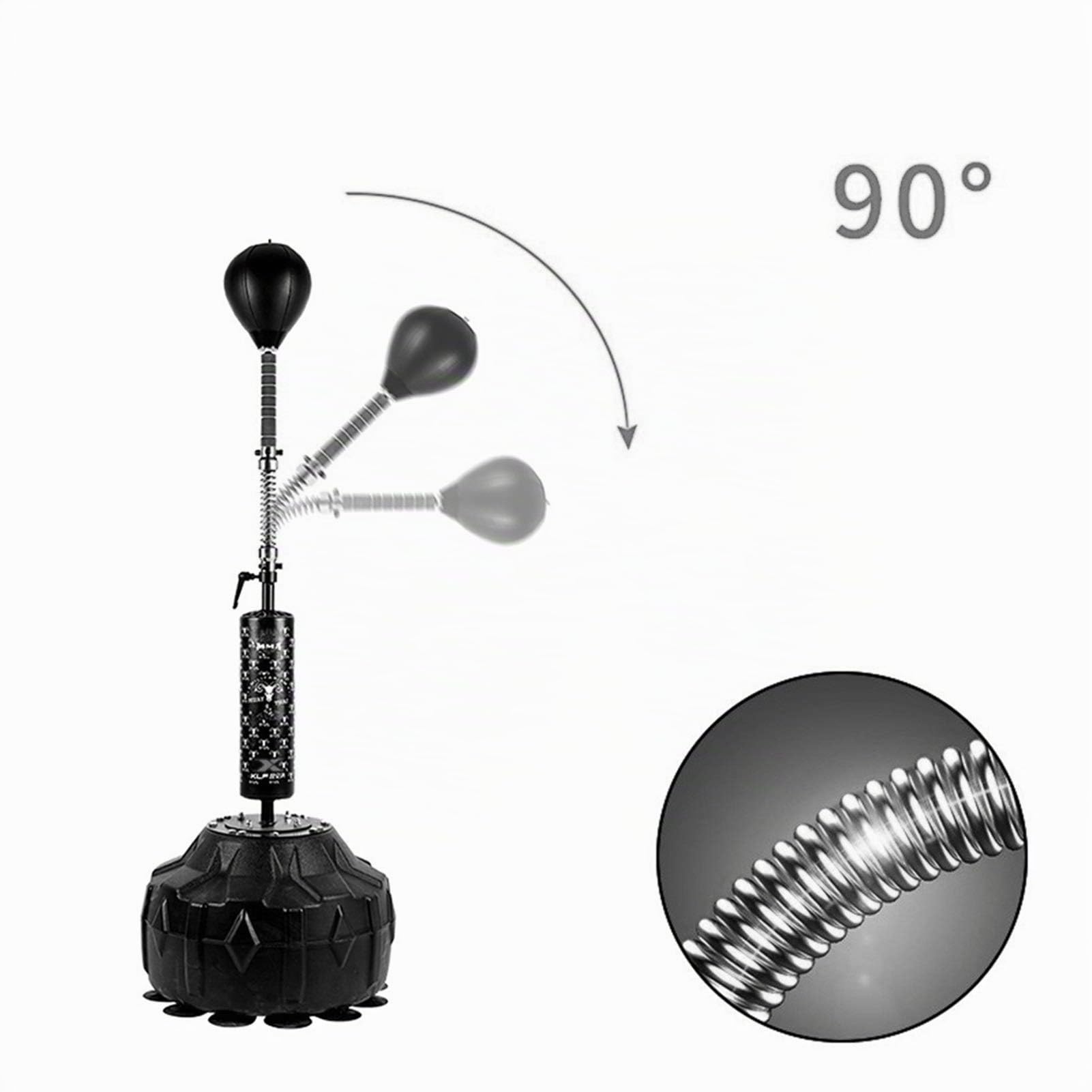 Cobra Bag - Saco de Boxeo Fitness de Reflejo - Pelota de Velocidad de Alto Rebote, Altura Ajustable 145-180cm Saco de Arena (50 * 50 * 150-180cm, Negro+Dorado)