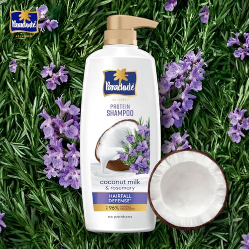 Image of Parachute Advansed Protein Shampoo with Coconut Milk & Rosemary | Up to 96% Hair Fall Reduction & up to 23X Hair Fall Control | Protein Lock Technology | Paraben free | For Men & Women | 1.2L