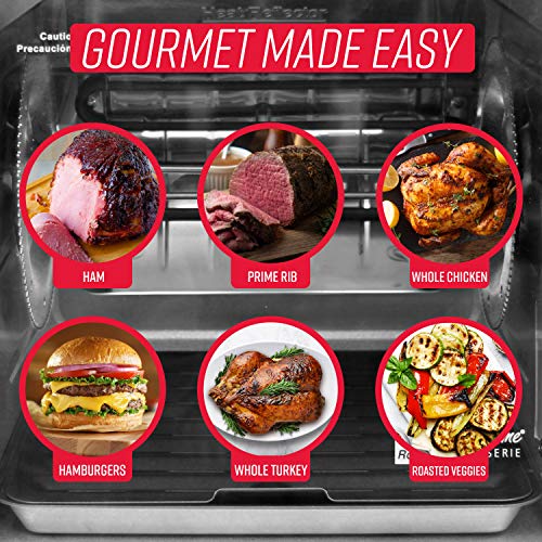 Ronco Showtime Classic Large Capacity Rotisserie & BBQ Oven, Simple Switch Control, Perfect Preset Rotation Speed, Self-Basting, Auto Shutoff, Includes Multipurpose Basket, black - Thumbnail 4