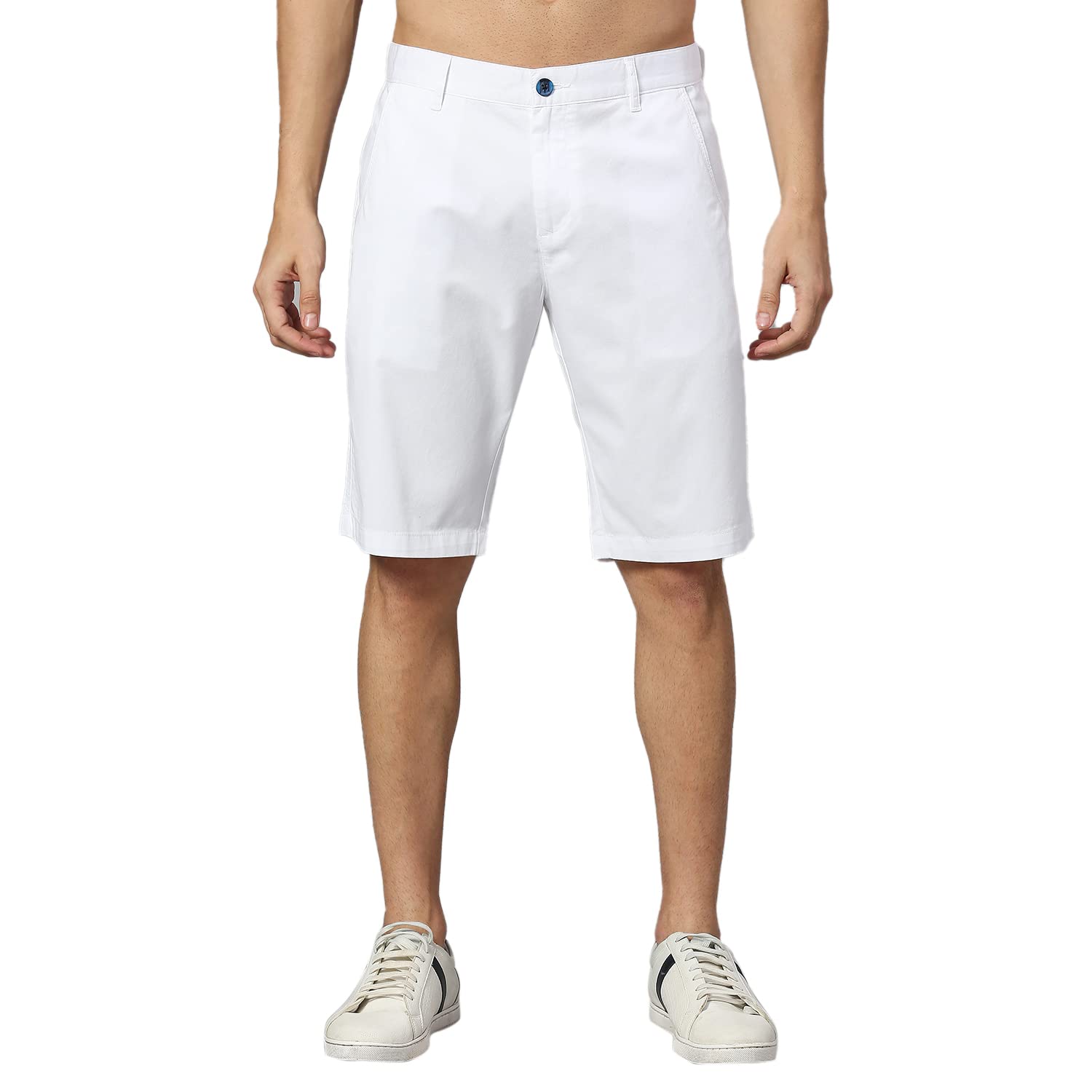 Mens Solid Slim Fit 100% Cotton Shorts