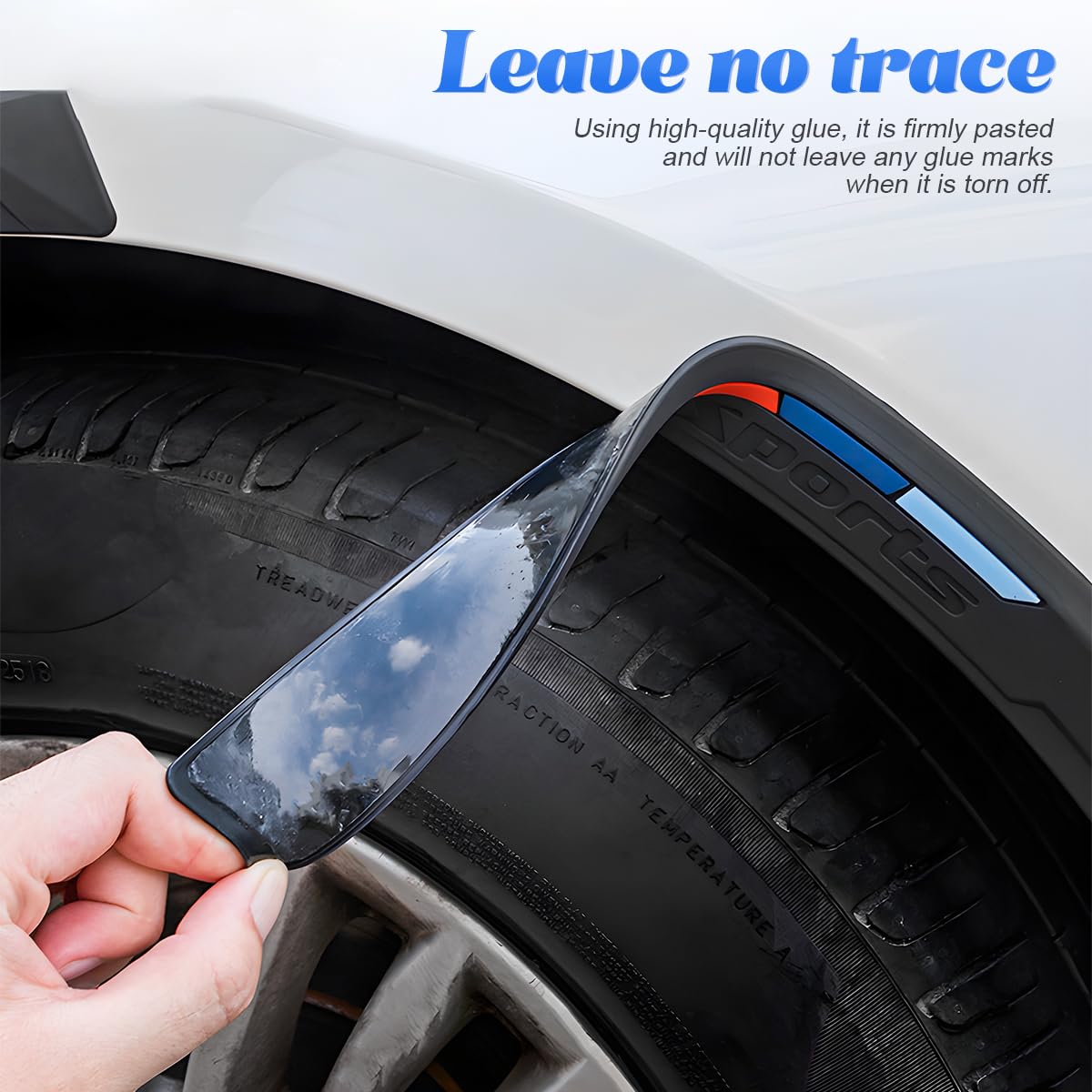 JNNJ 2Pcs Paraurti Protector Guard Scratch Auto, Universal Anticollision Striscia Gomma per Angoli Anteriore Posteriore Bumper Protezione Veicolo (Bianco)