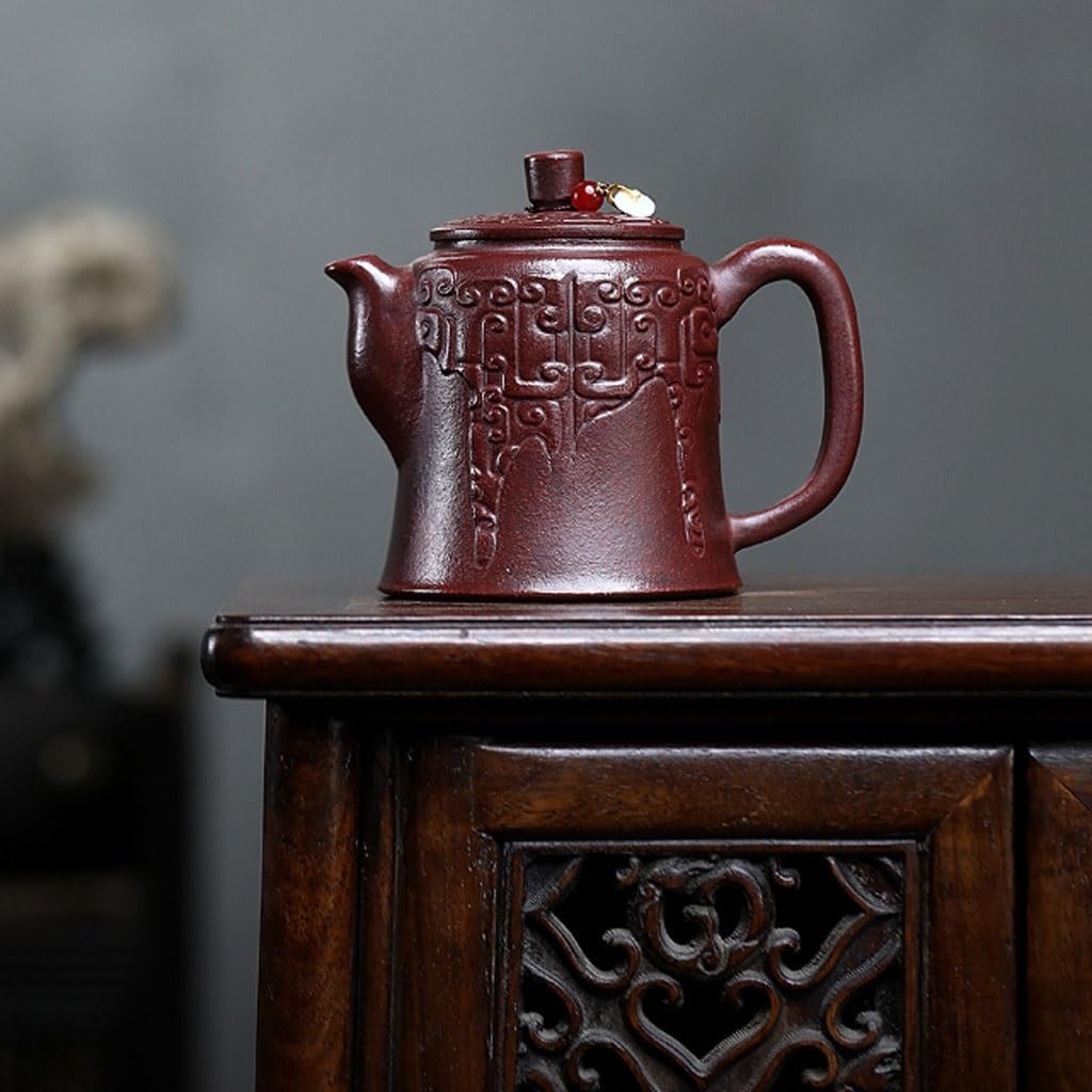 Tetera Infusor De Té De Arcilla Morada, Infusor De Té De Cerámica, Infusor De Té De Arcilla Roja For El Hogar, Infusor De Té De Helicóptero Ruyi Tetera De Agua Portátil