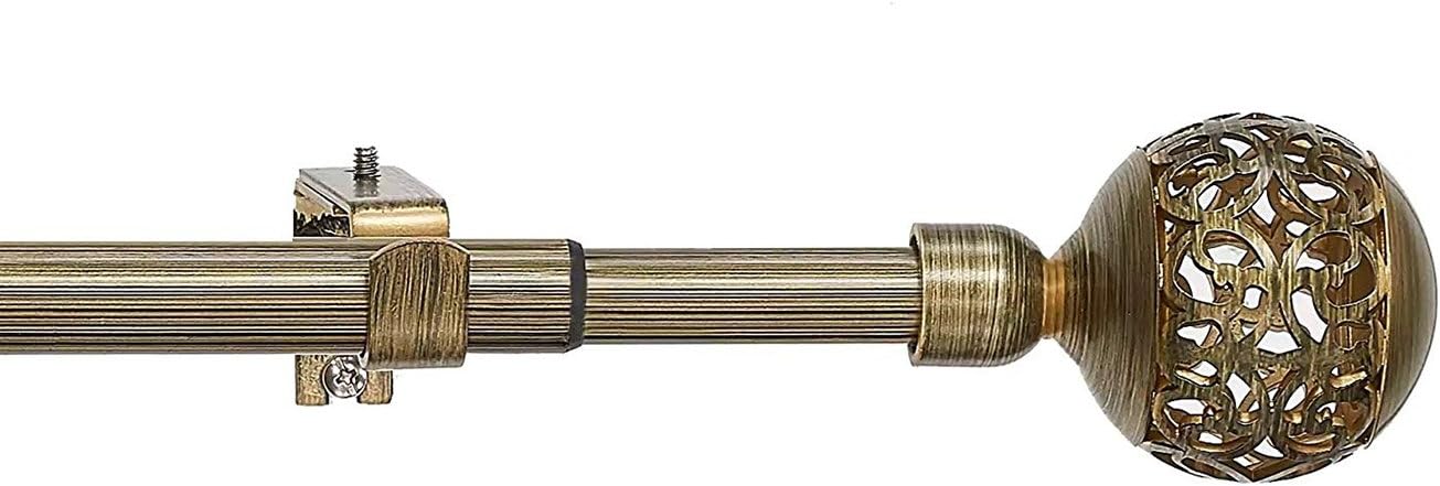Achim Home Furnishings, Antique Gold Buono II Decorative Rod & Finial Filigree, 48" up to 86" (RDBFLG4806)