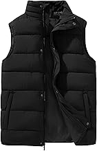 33,000ft Men's Puffer Vest Outerwear Winter Warm Padded Outdoor Casual Thick Insulated Quilted Sleeveless Jacket