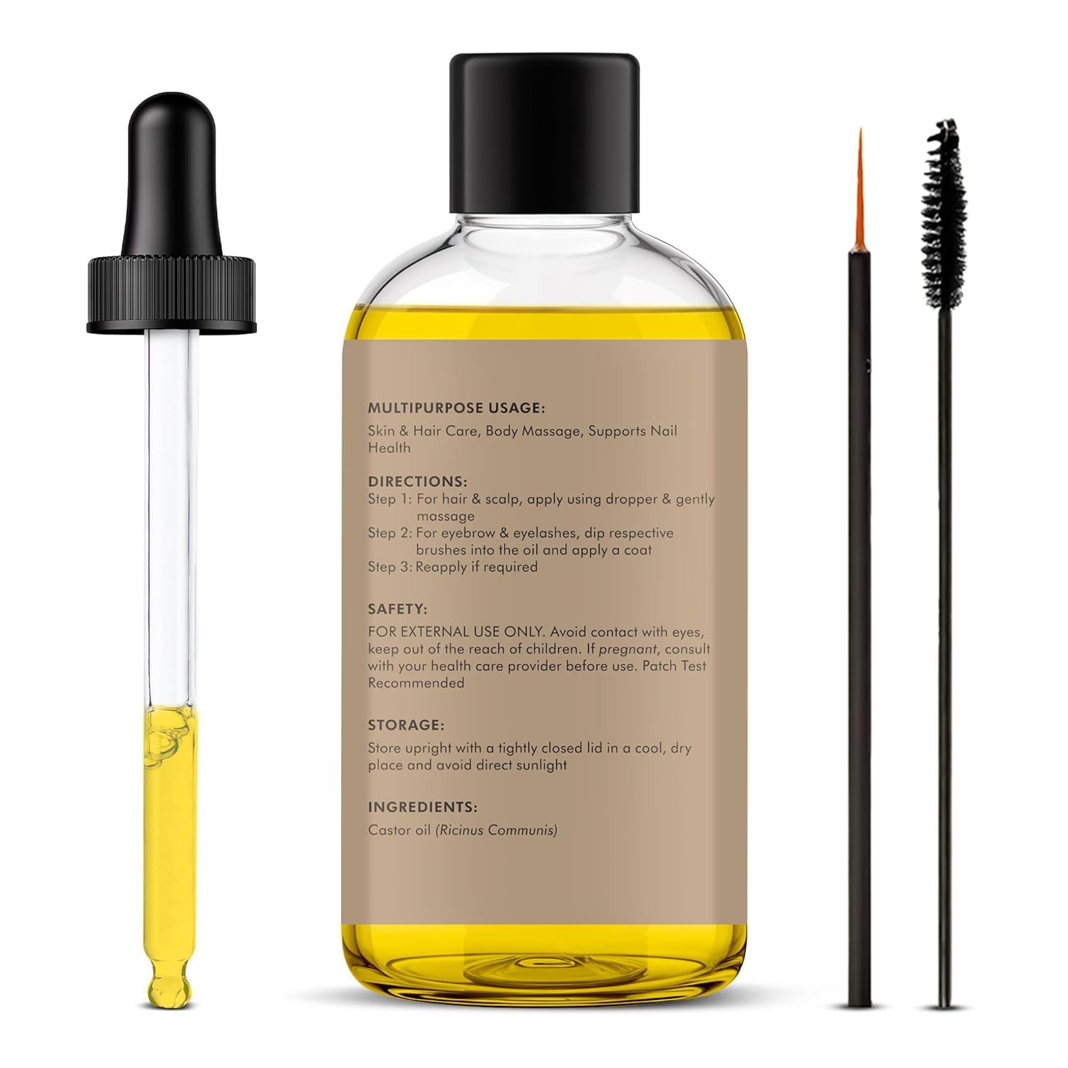 Majestic Pure Castor Oil with Applicator - 100% Pure & Natural - Premium Grade, Cold Pressed, Hexane Free - Hair, Eyelashes, Eyebrows, Nails - Moisturizing & Nourishing - 4 Fl Oz - Image 8