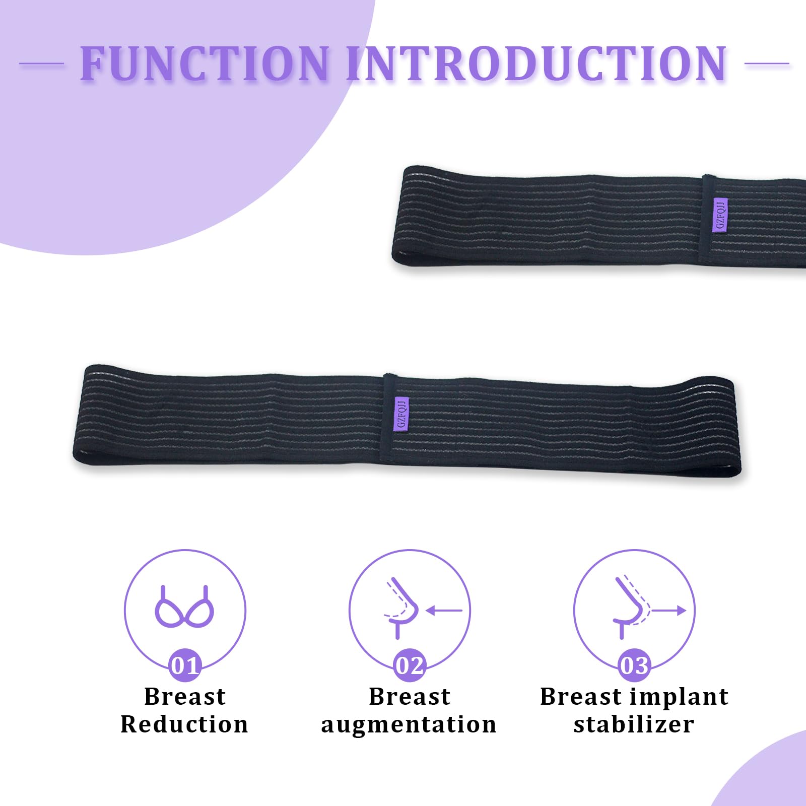 Bande de compression et stabilisateur post-chirurgie pour implant mammaire, sangle d'augmentation et de réduction mammaire, ceinture de poitrine, bandage de soutien de soutien-gorge de sport, taille