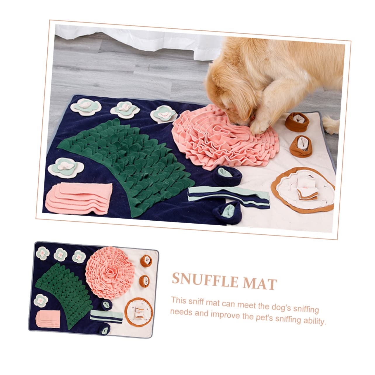 BESPORTBLE Snuffle Mat Für Hunde Futterversteckspielzeug Zur Geruchssinns Stressreduzierende Beschäftigung Geeignet Für Große Und Mittelgroße Hunde Aus Hautfreundlichem Material
