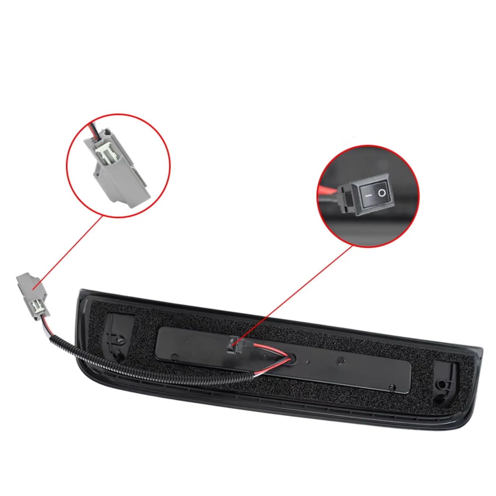 Compatibile con Chevy per Silverado 2500HD 2015 2016 2017 2018 2019 ABS Accessori fumé Luce Freno Alta Auto Stop supplementare