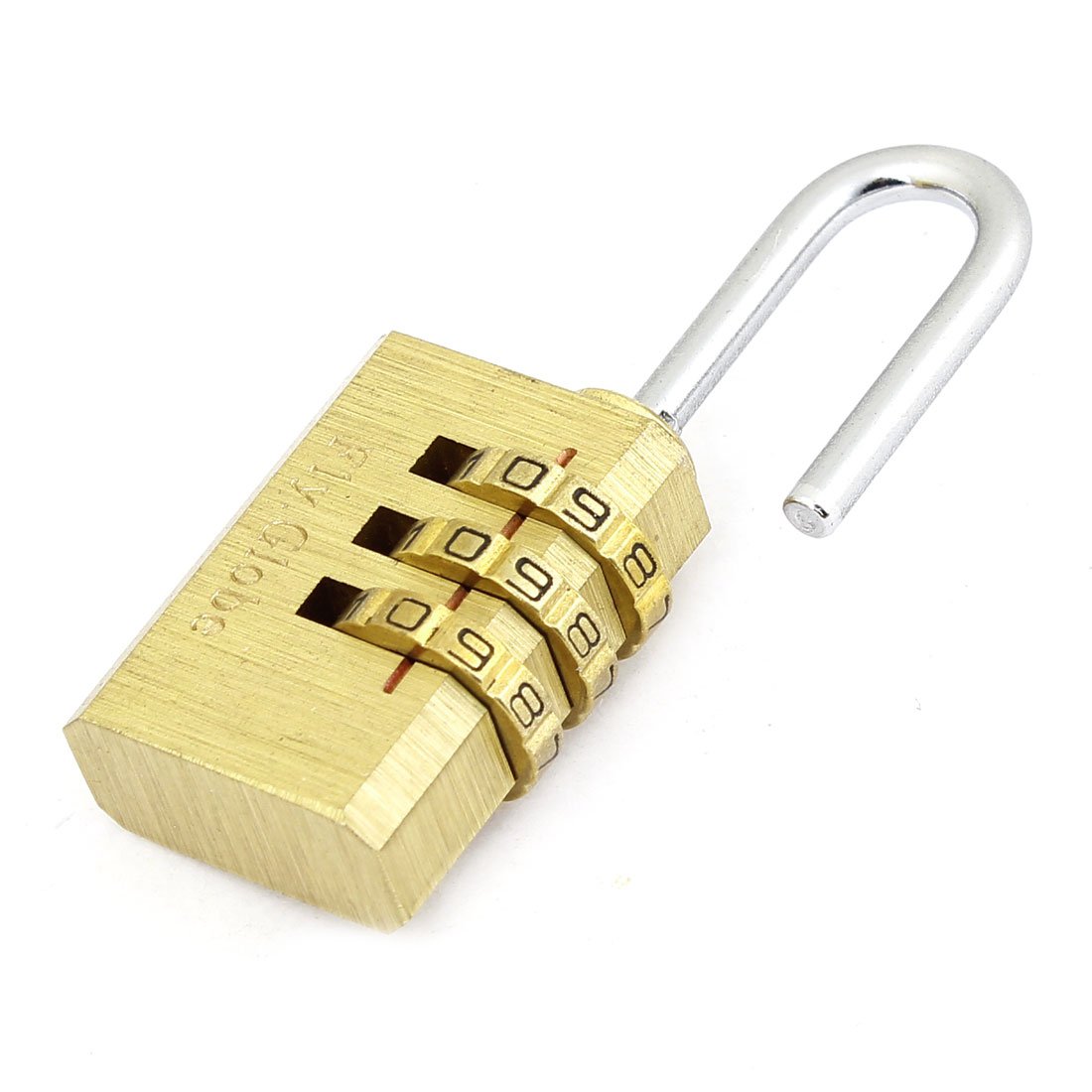 Cadenas à combinaison réinitialisable doré pour boîte à outils et hangar