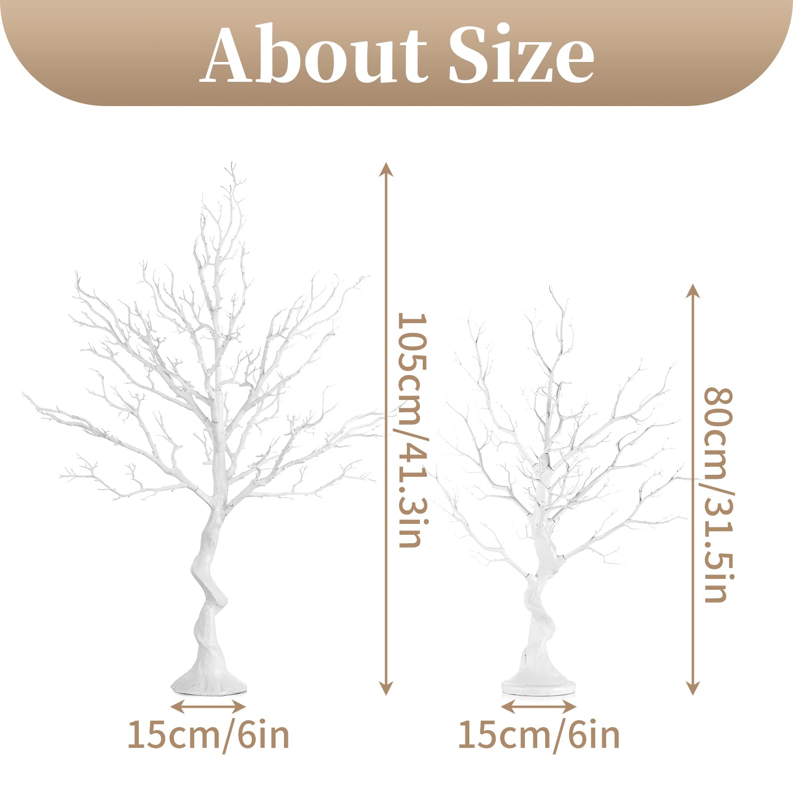 Sziqiqi 105cm Blanc Artificiel Arbre de Pâques Decoration