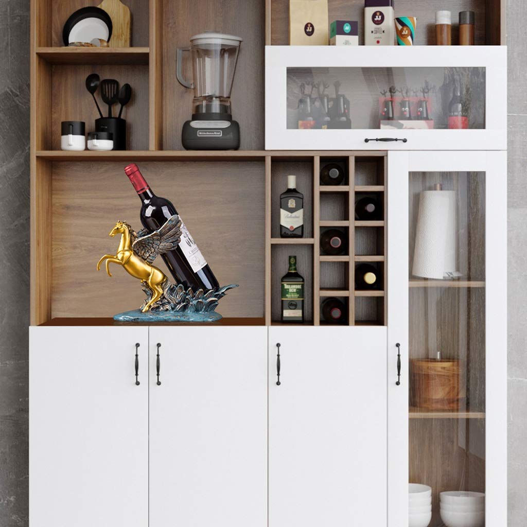 Botellero independiente de encimera Titular de la botella de vino Resina Caballo creativo Botella de vino Rack Moderno y simple Tablero de vino Rack Bar Gabinete Decoración Regalo ahorrador de espacio