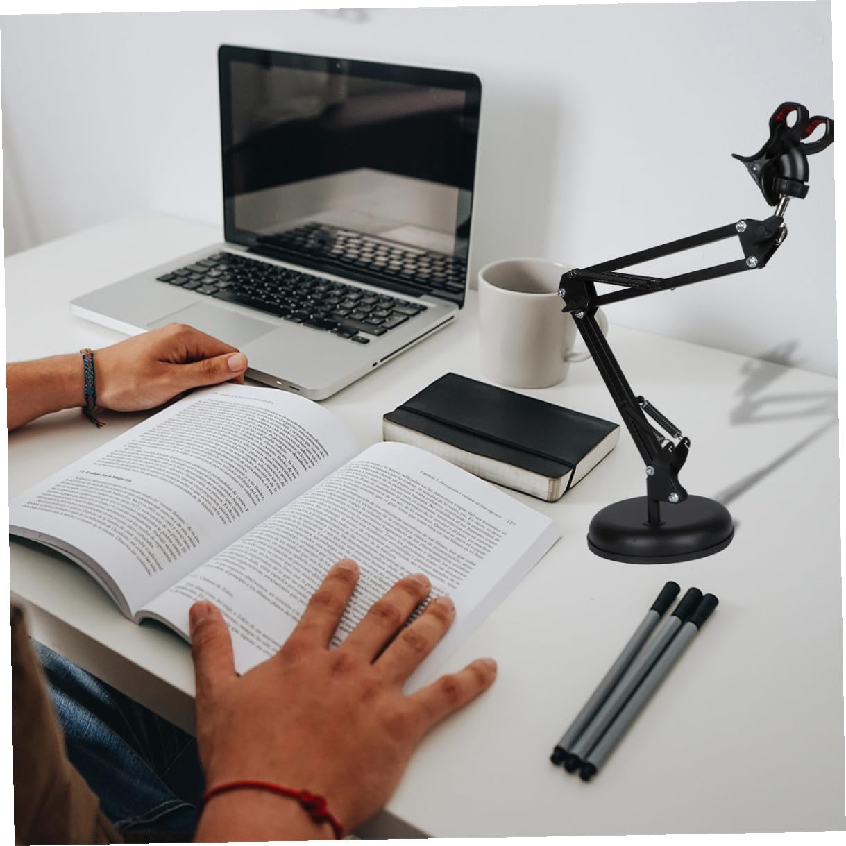 Artibetter Redonda Soporte para Plegable de Base Teléfono Escritorio