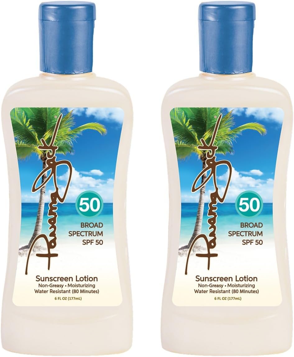 Sunscreen Suntan Lotion - SPF 50, Broad Spectrum UVA/UVB Protection, PABA, Paraben, Gluten & Cruelty Free, 6 FL OZ (Pack of 2)