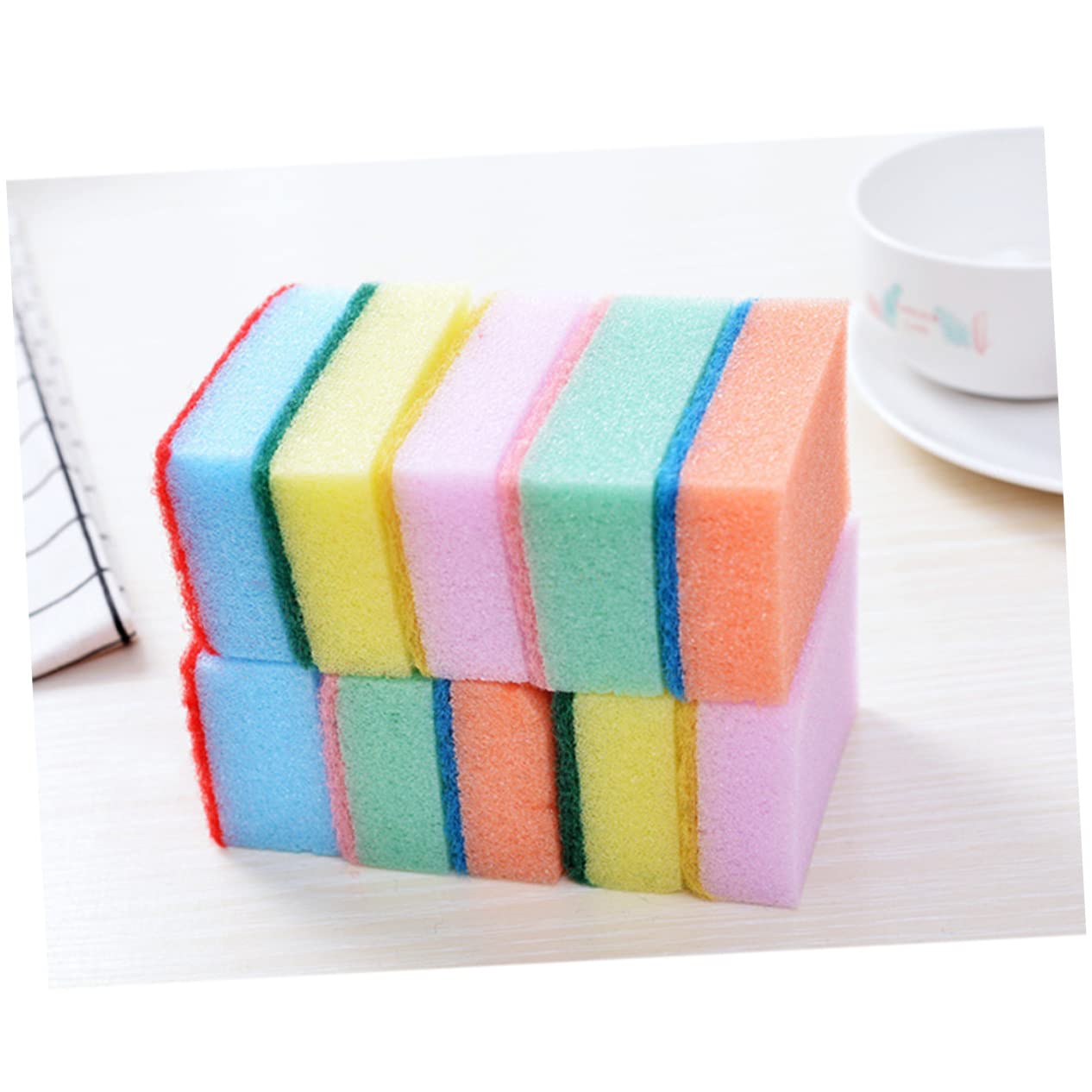 Gatuida 2 Sets Spülschwamm-Pads Spülschwamm Für Die Küche Mehrfarbiger Reinigungsschwamm Für Die Spülmaschine Spülpads 50 Stück * 2