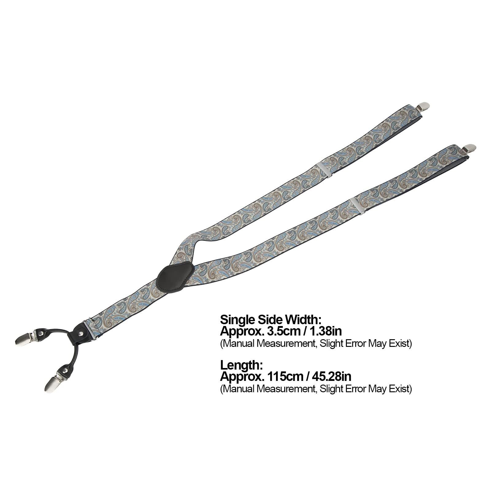 Tirantes ajustables con espalda en Y for hombre: 1,4" de ancho, 45,3" de largo, clips de metal resistentes, elástico duradero for vestir y uso diario tirantes para hombre de trabajo