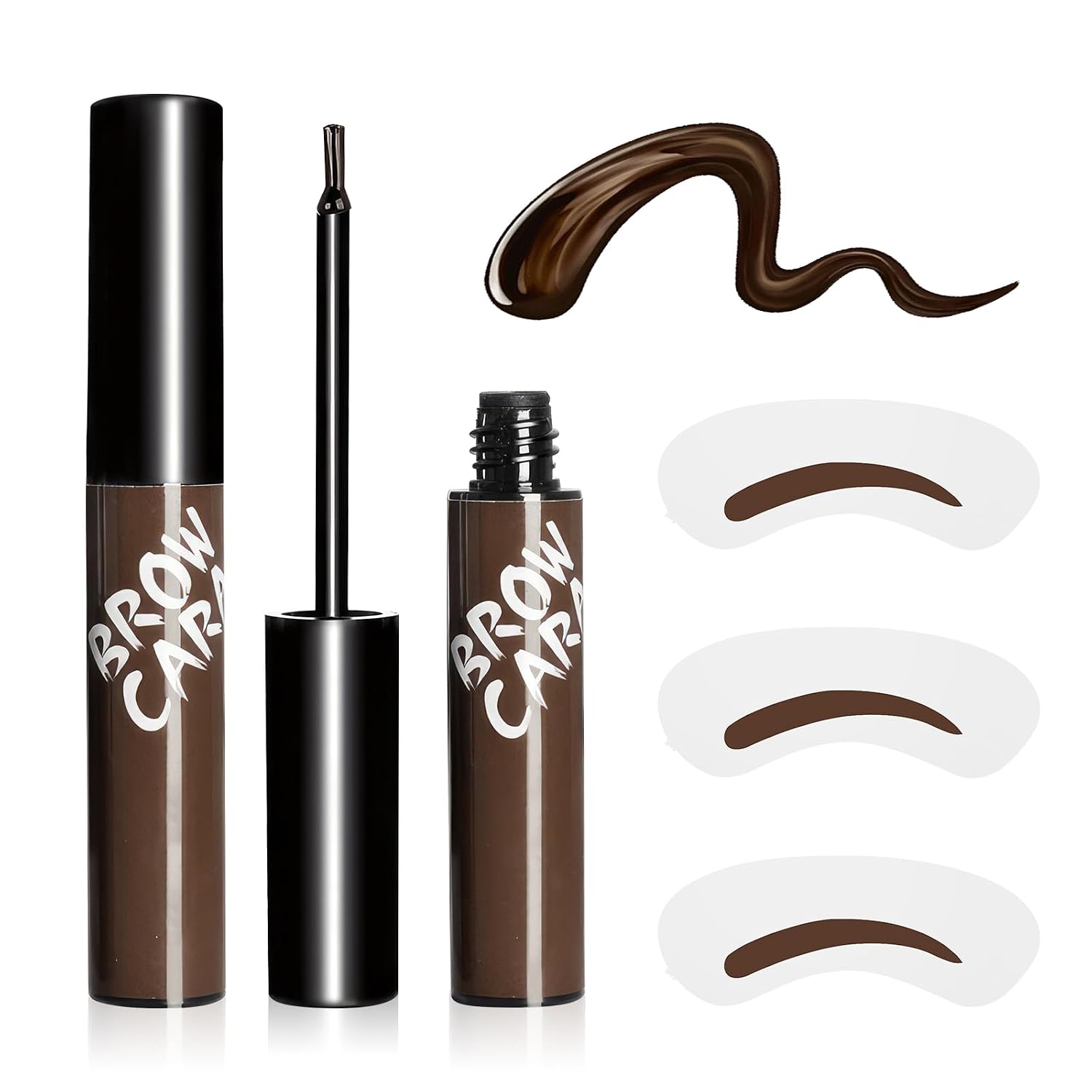 Brow Peel Off Gel - Dark Brown Eyebrow Gel for Volume
