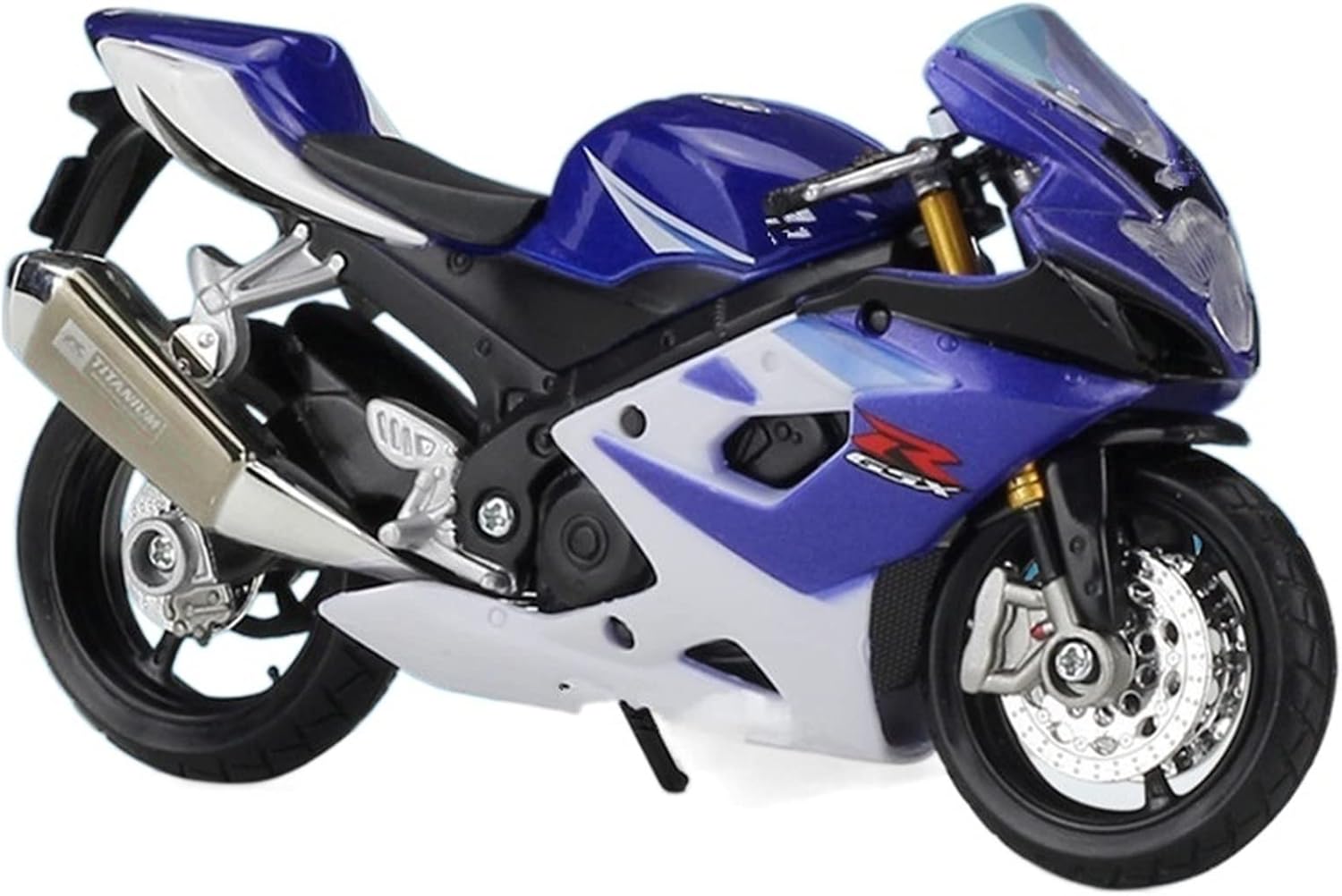 HTASFCI Motorcycle Model for Suzuki GSX 1300R GSX-R1000 1:18 Ratio Motorcycle Model Mini Motorcycle Replica Vehicle Collection Hobby Souvenir Men's Gift Handmade(Blue)