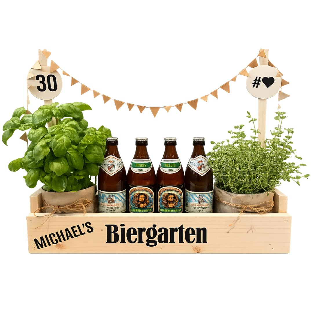 Generisch Regalo di birra per uomini, borsa da uomo personalizzata, regalo da birra in legno con apribottiglie, regalo per uomo che ha tutto per il compleanno