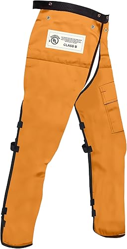 Vista 18 de MGP SUPPLY Apron Style Chainsaw Chaps with Pocket & Adjustable Waist Lightweight Class B Protective Safety Equipment Verde (SAFETY GREEN)
