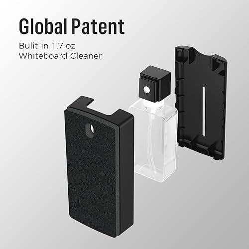 Miniatura 28 de loukin Paquete de 4 borradores magnéticos de borrado en seco, borrador de pizarra blanca, removedor de pizarra de vidrio, 2 limpiadores de pizarra