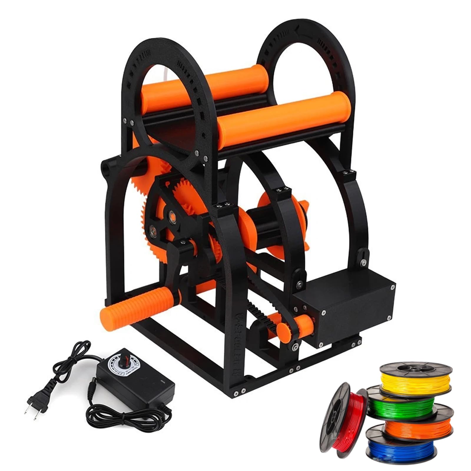 Elektrischer 3D-Drucker-Spulenaufwickler, verstellbarer 3D-Filament-Respooler, Platz für ein Tablett mit einem Durchmesser von 20 cm, für 3D-Druck-Enthusiasten, Schweißer und Textilkünstler
