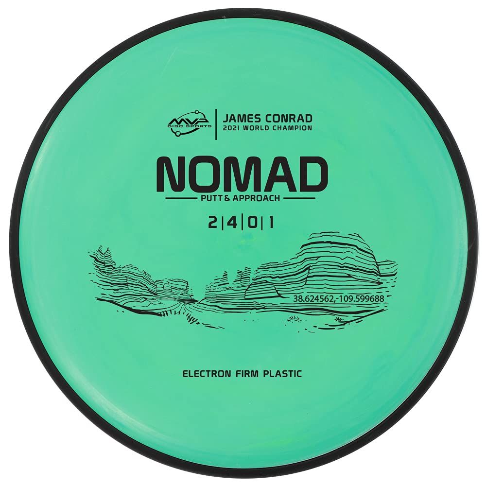 MVP Disc Sports Electron Nomad James Conrad Edition Disc Golf Putter (Choose Your Firmness/Colors May Vary)
